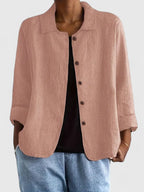 Claudine | Women's Loose-Fit Layering Top with Open or Closed Front