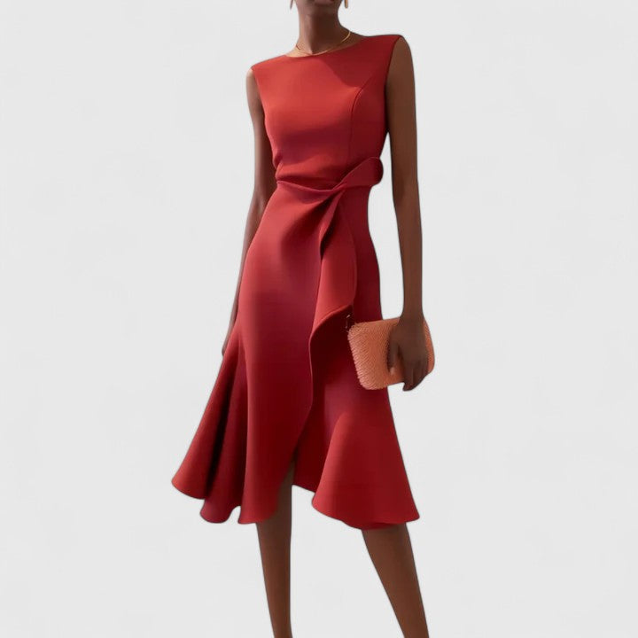 Mish | Women's Asymmetrical Draped Dress for Special Occasions