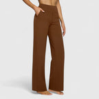 Hilary | Women's Pull-On Wide-Waistband Pants with Deep Side Pockets