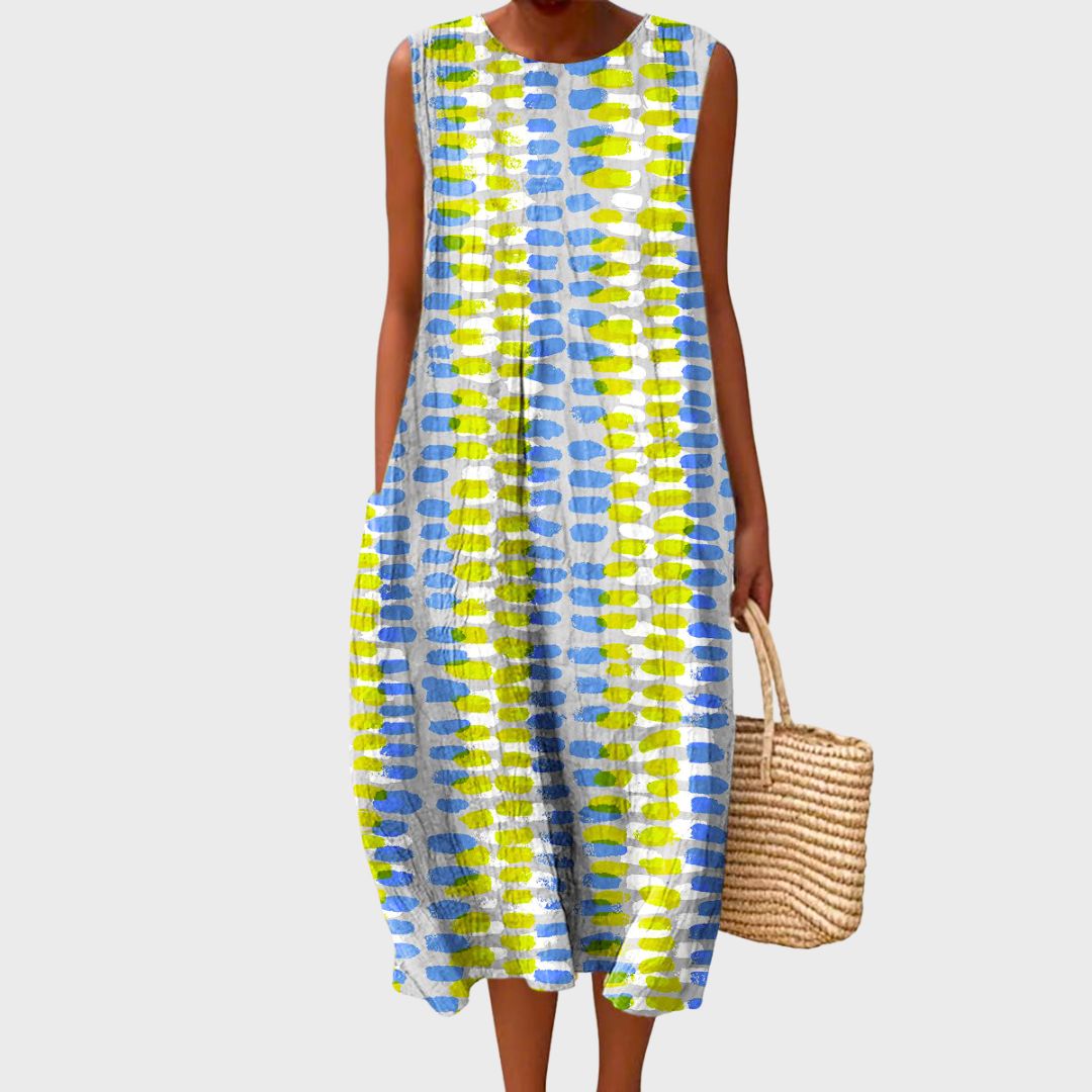 Larsson | Women's Comfortable Relaxed-Fit Knee-Length Dress with Flowing Cut