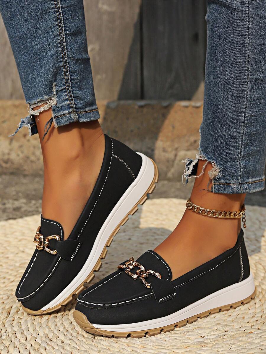 Mia | Women's Wide-Fit Orthopedic Loafers with Non-Slip Rubber Sole