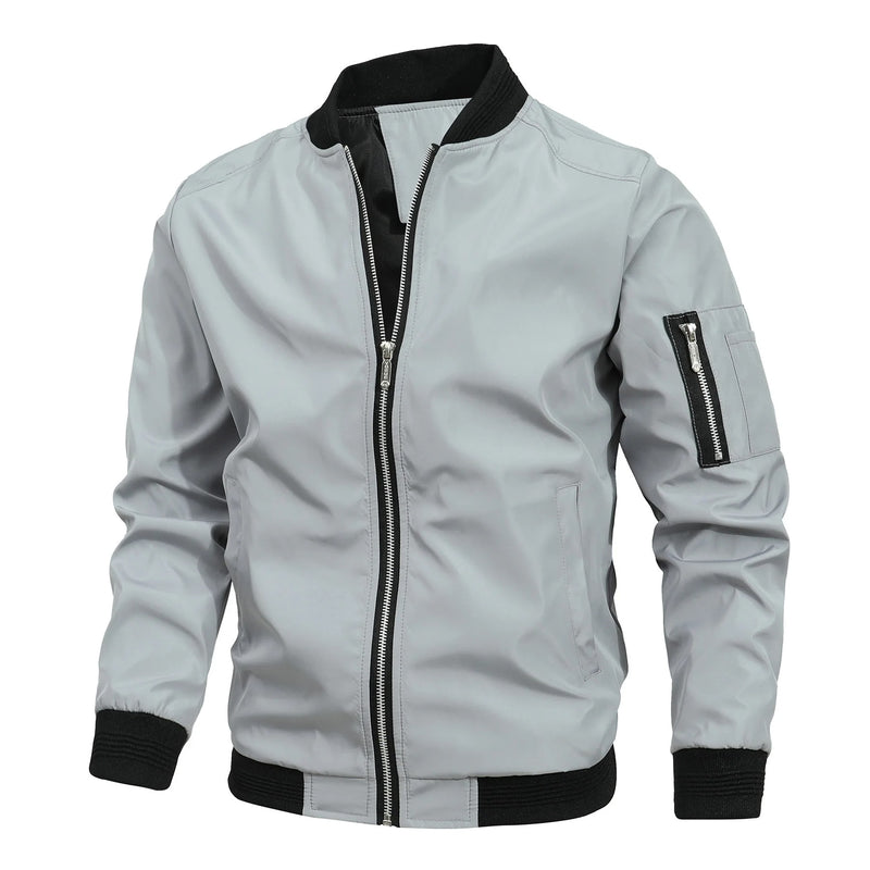 Sebastian | Men's Classic Slim-Fit Zip-Up Bomber Jacket