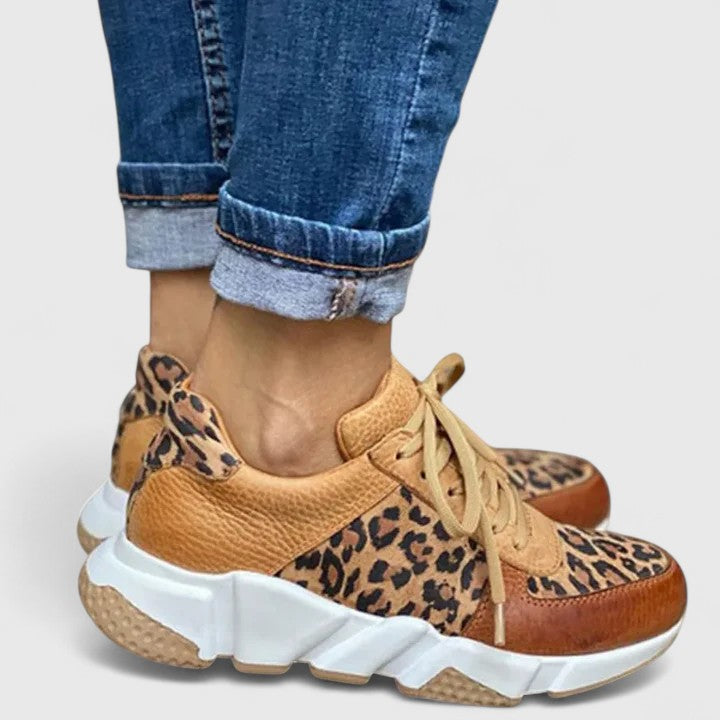 Pravira | Women's Leopard Print Shoes with Cushioned Insoles and Arch Support