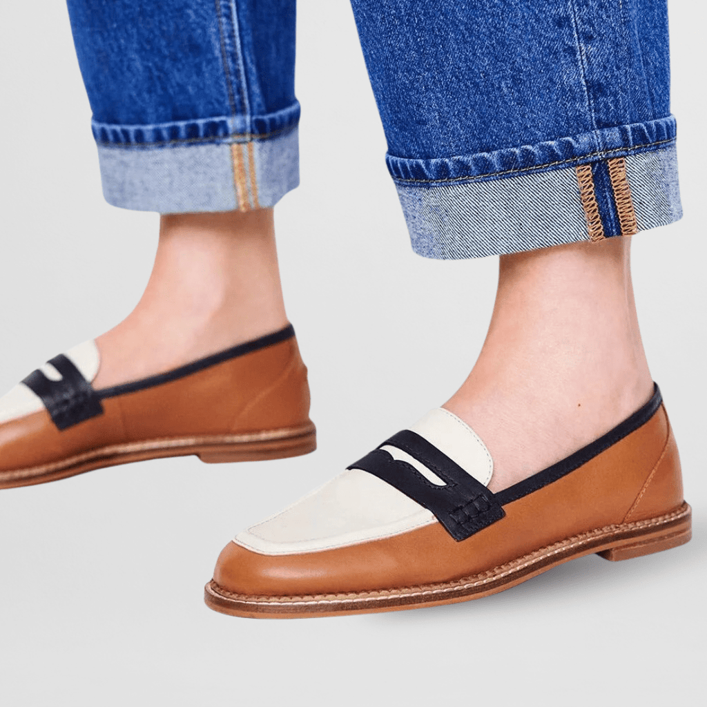 Viva | Women's Color-Block Loafers with Cushioned Insole and Rubber Sole