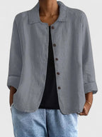 Claudine | Women's Loose-Fit Layering Top with Open or Closed Front