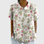 Jenna | Women's Relaxed-Fit Short-Sleeve Blouse with Floral Print
