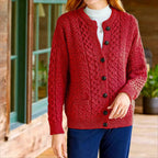 Victoria | Women's Cable-Knit Button-Front Relaxed Cardigan Sweater