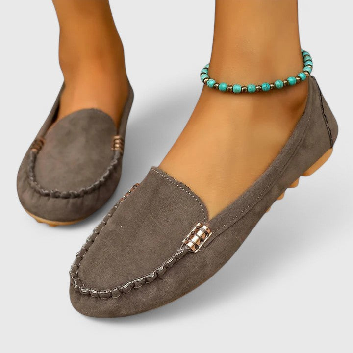 Karlene | Women's Orthopedic Slip-On Loafers with Metal Accents