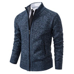 Caleb | Men's Merino Wool Full-Zip Mock Neck Sweater