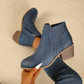 Talen | Women's Orthopedic Boots with Laser Cut Details and Non Slip Sole
