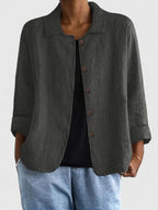 Claudine | Women's Loose-Fit Layering Top with Open or Closed Front