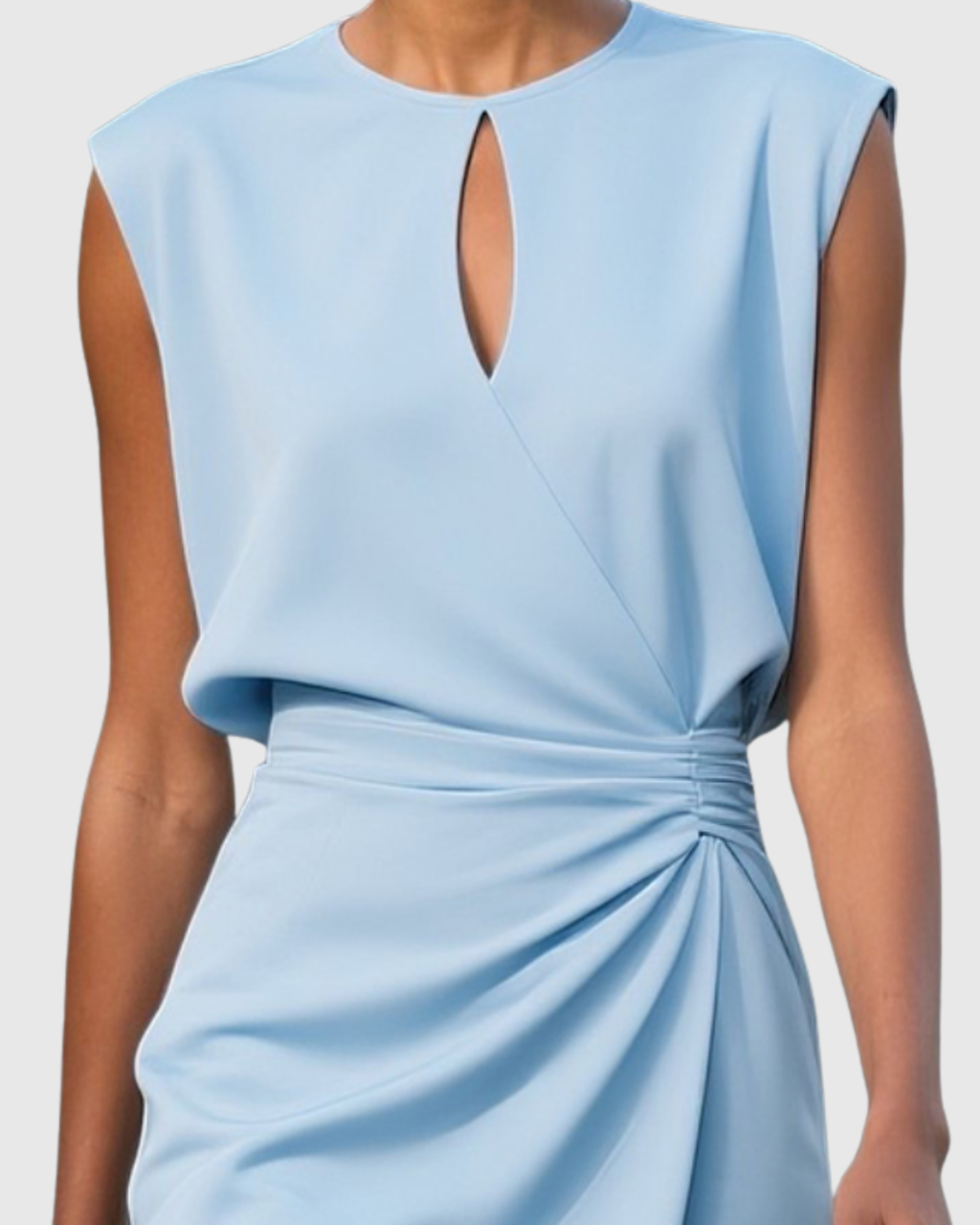 Mae | Women's Sleeveless Knee-Length Dress With Keyhole Neckline