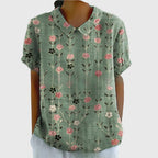 Jenna | Women's Relaxed-Fit Short-Sleeve Blouse with Floral Print