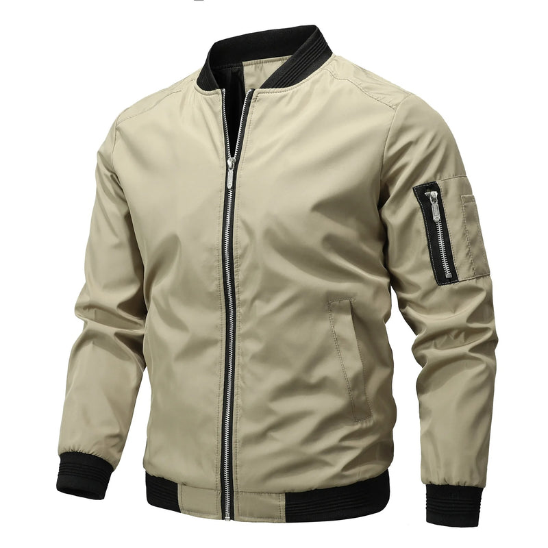 Sebastian | Men's Classic Slim-Fit Zip-Up Bomber Jacket