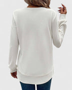 Nadyalyn | Women's Elegant Long-Sleeve Top with Round O-Neck