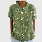 Jenna | Women's Relaxed-Fit Short-Sleeve Blouse with Floral Print