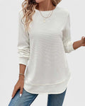 Nadyalyn | Women's Elegant Long-Sleeve Top with Round O-Neck