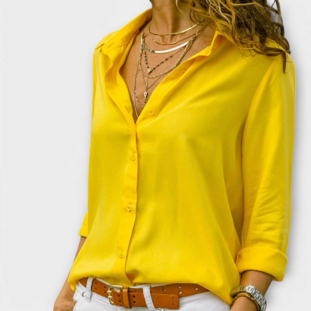 Natalie | Women's Tailored Blouse with Classic Cut and Elegant Detailing