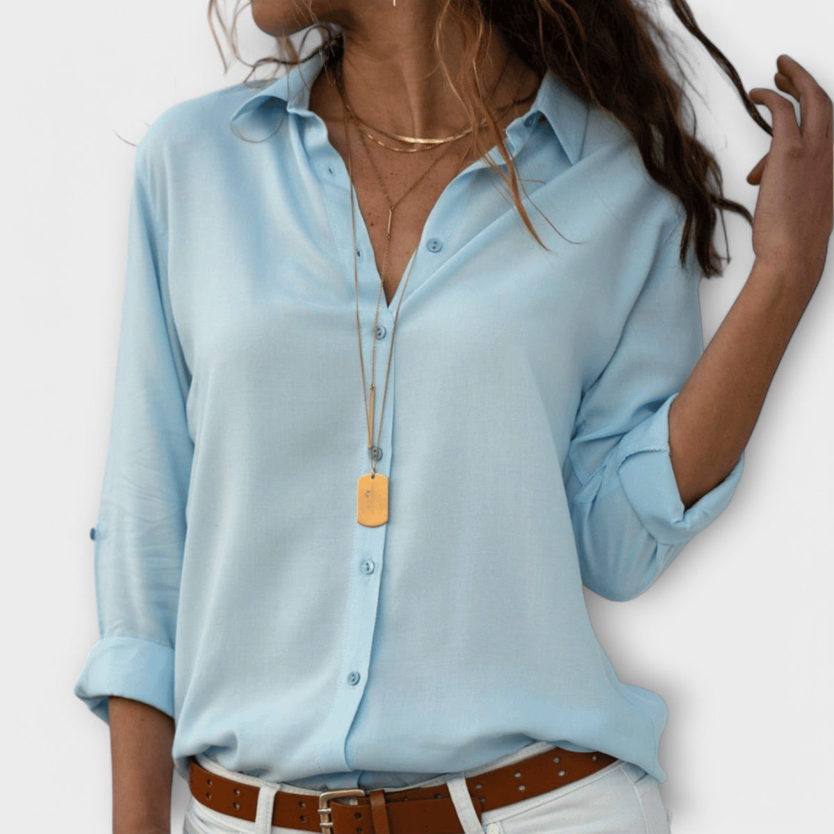 Natalie | Women's Tailored Blouse with Classic Cut and Elegant Detailing