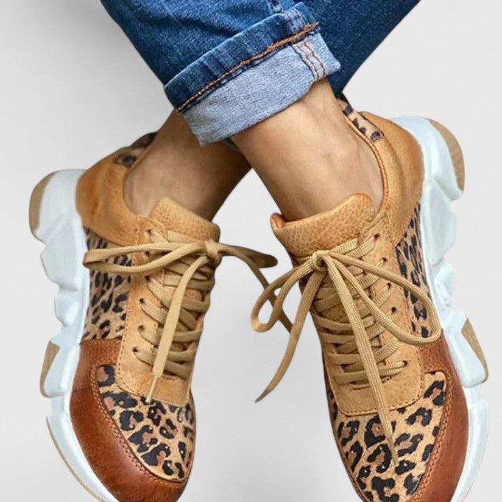 Pravira | Women's Leopard Print Shoes with Cushioned Insoles and Arch Support