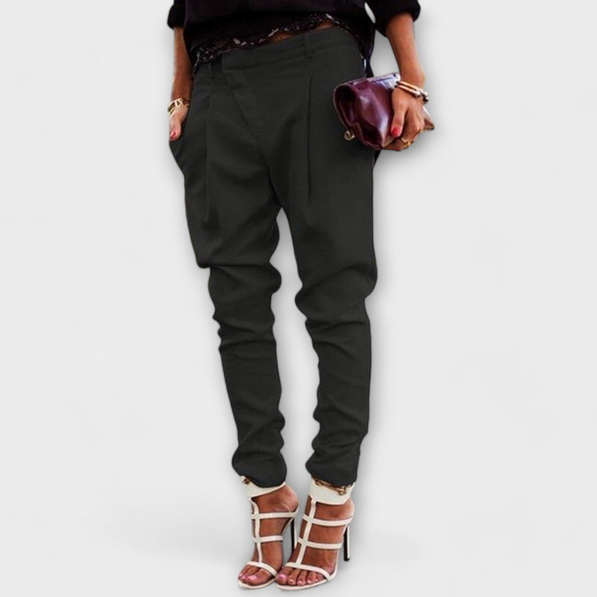 Mira | Women's Elegant Trousers with Elastic Waistband and Flattering Cut