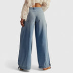 Lani | Women's Wide-Leg Loose-Fit Pants with Double Pleated Pockets