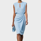 Mae | Women's Sleeveless Knee-Length Dress With Keyhole Neckline