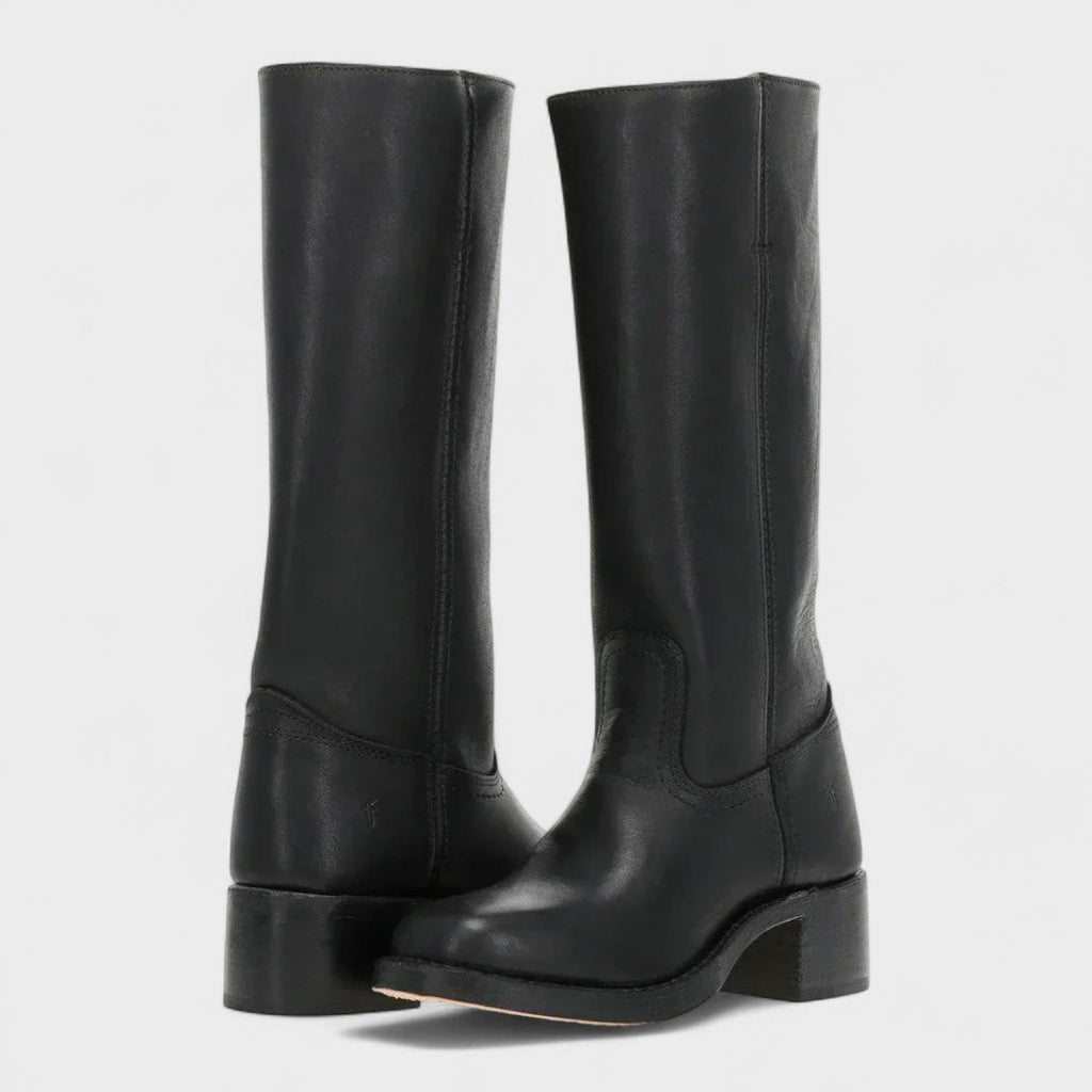 Sapphire | Women's Block Heel Tall Boots with Equestrian-Inspired Design