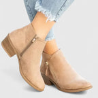 Auryziah | Women's Orthopedic Boots with Side Zipper and Small Heel