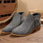 Auryziah | Women's Orthopedic Boots with Side Zipper and Small Heel