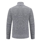 Caleb | Men's Merino Wool Full-Zip Mock Neck Sweater