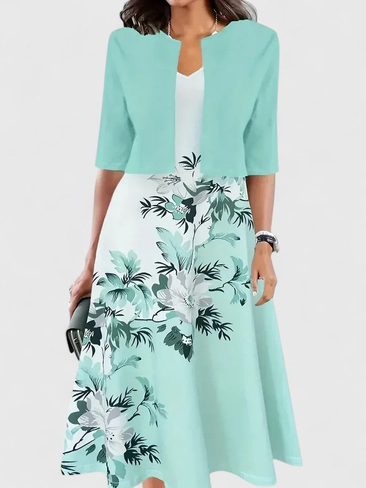 Chantal | Women's Tailored-Fit Midi Dress with Matching Top