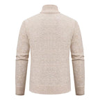 Caleb | Men's Merino Wool Full-Zip Mock Neck Sweater