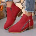 Auryziah | Women's Orthopedic Boots with Side Zipper and Small Heel