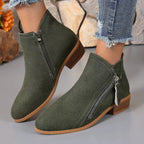 Auryziah | Women's Orthopedic Boots with Side Zipper and Small Heel