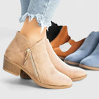 Auryziah | Women's Orthopedic Boots with Side Zipper and Small Heel