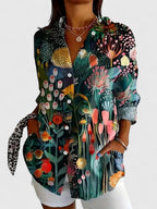 Anica | Women's Comfortable-Fit Blouse With Colorful Print