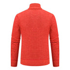 Caleb | Men's Merino Wool Full-Zip Mock Neck Sweater