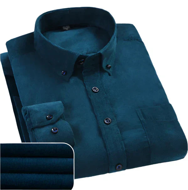 Laurance | Men's Slim-Fit Cotton Blend Dress Shirt with Structured Collar