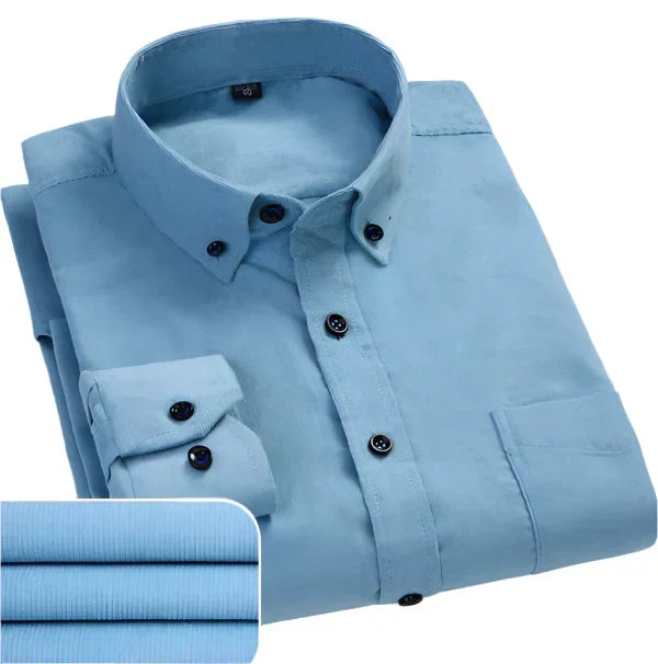 Laurance | Men's Slim-Fit Cotton Blend Dress Shirt with Structured Collar
