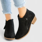 Auryziah | Women's Orthopedic Boots with Side Zipper and Small Heel