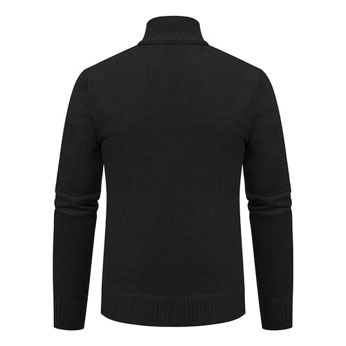 Caleb | Men's Merino Wool Full-Zip Mock Neck Sweater