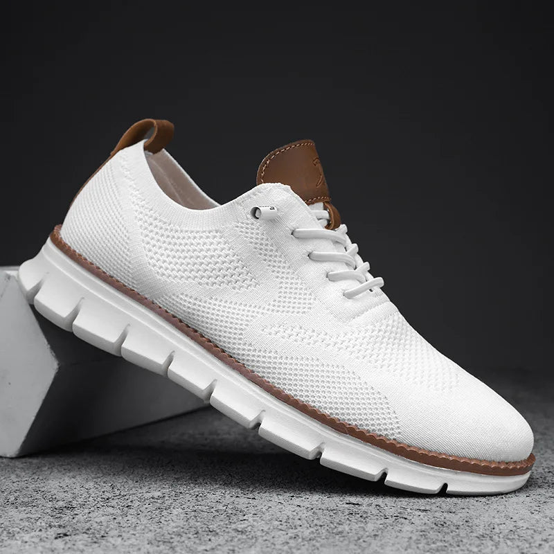 William | Men's Lightweight Breathable Knit Lace-Up Casual Sneakers