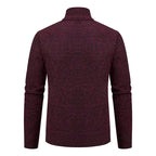 Caleb | Men's Merino Wool Full-Zip Mock Neck Sweater