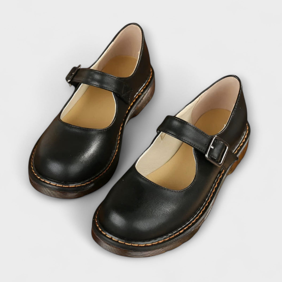 Jazhyrah | Women's Cushioned Mary Jane Shoes with Adjustable Buckle Strap