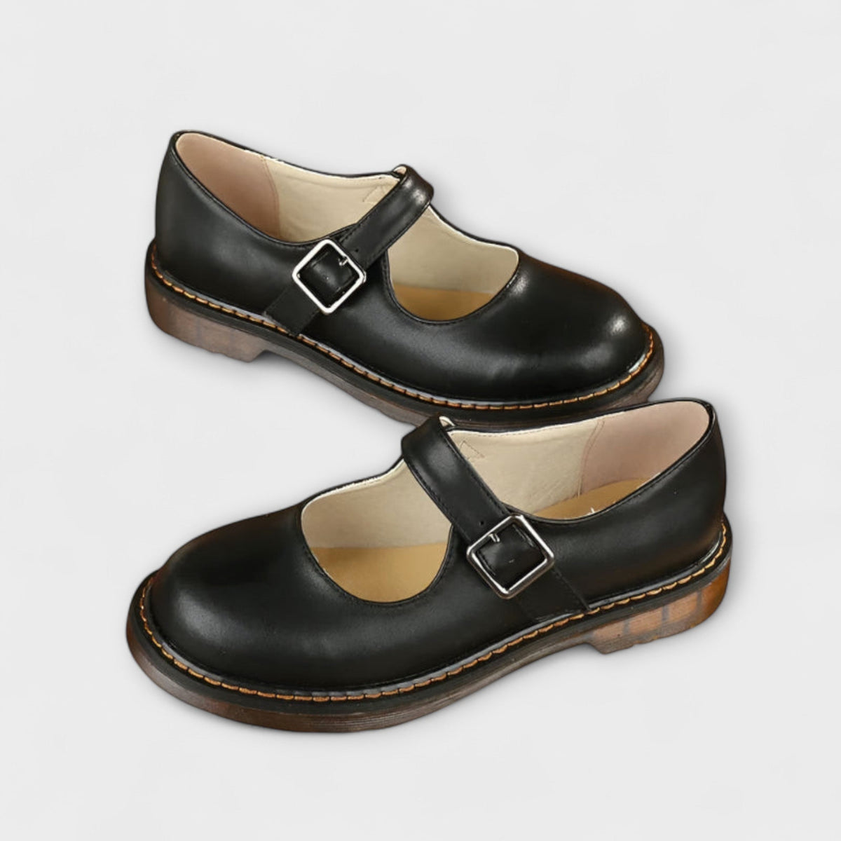 Jazhyrah | Women's Cushioned Mary Jane Shoes with Adjustable Buckle Strap