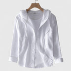 Demi | Women's Relaxed-Fit Hooded Blouse with Soft Drape