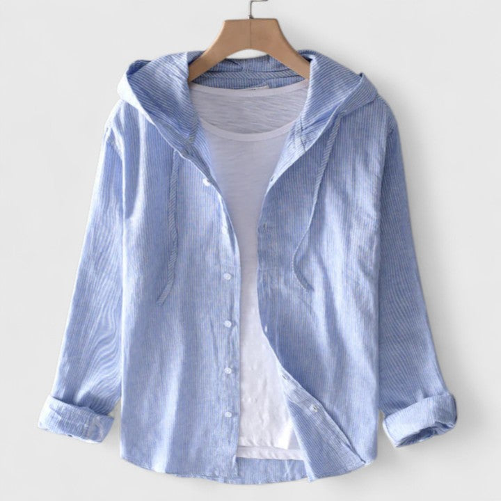 Demi | Women's Relaxed-Fit Hooded Blouse with Soft Drape