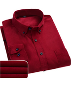 Laurance | Men's Slim-Fit Cotton Blend Dress Shirt with Structured Collar