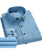 Laurance | Men's Slim-Fit Cotton Blend Dress Shirt with Structured Collar